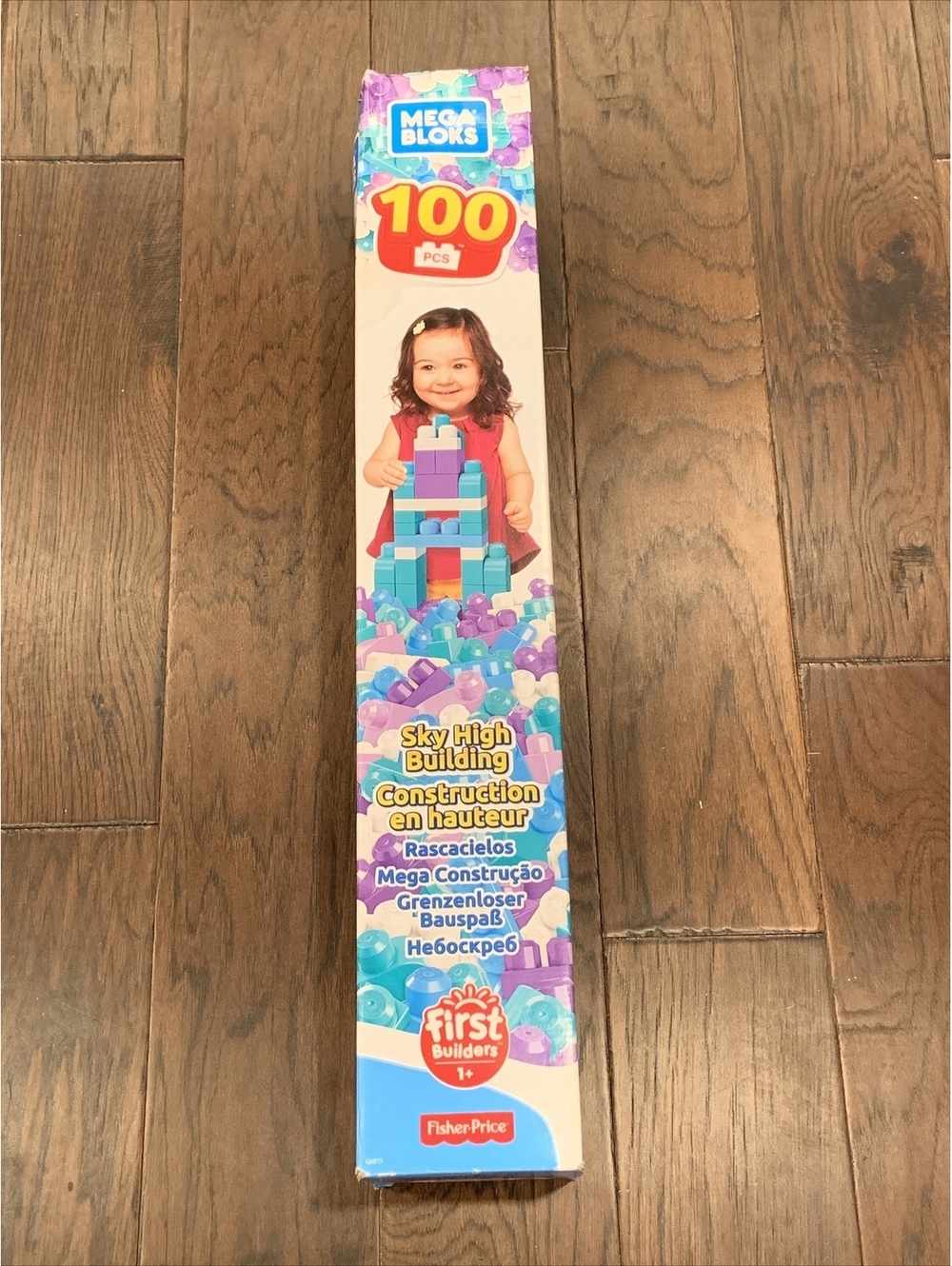 Mega Bloks Sky High Building 100 Pieces Tube For First Builder Kids 1+ NEW